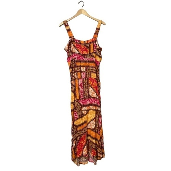 MSK Maxi Dress Size Patchwork Pattern - Picture 2 of 6